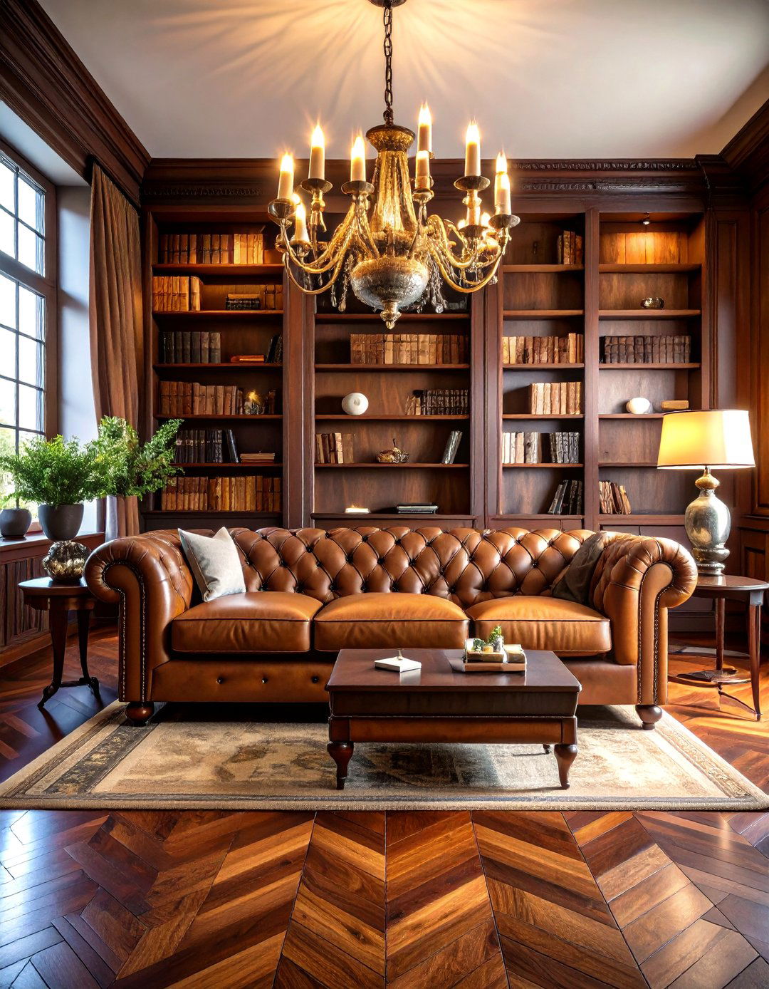 Dark Stained Hardwood Flooring - 30 living room floor ideas