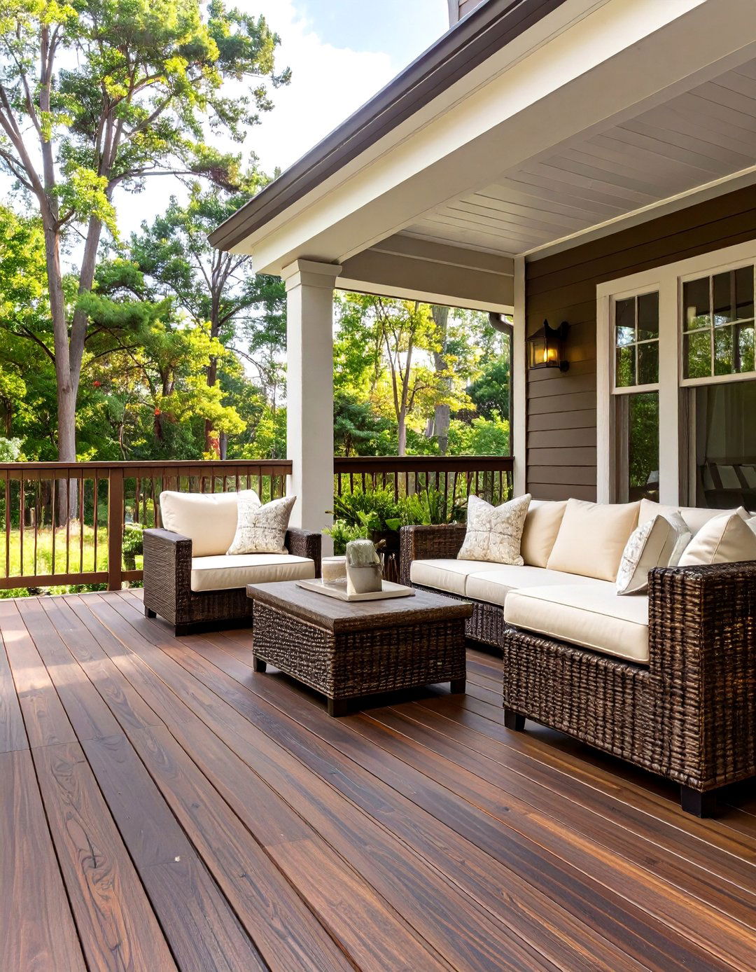 Dark Walnut Deck Stain - 30 deck color ideas
