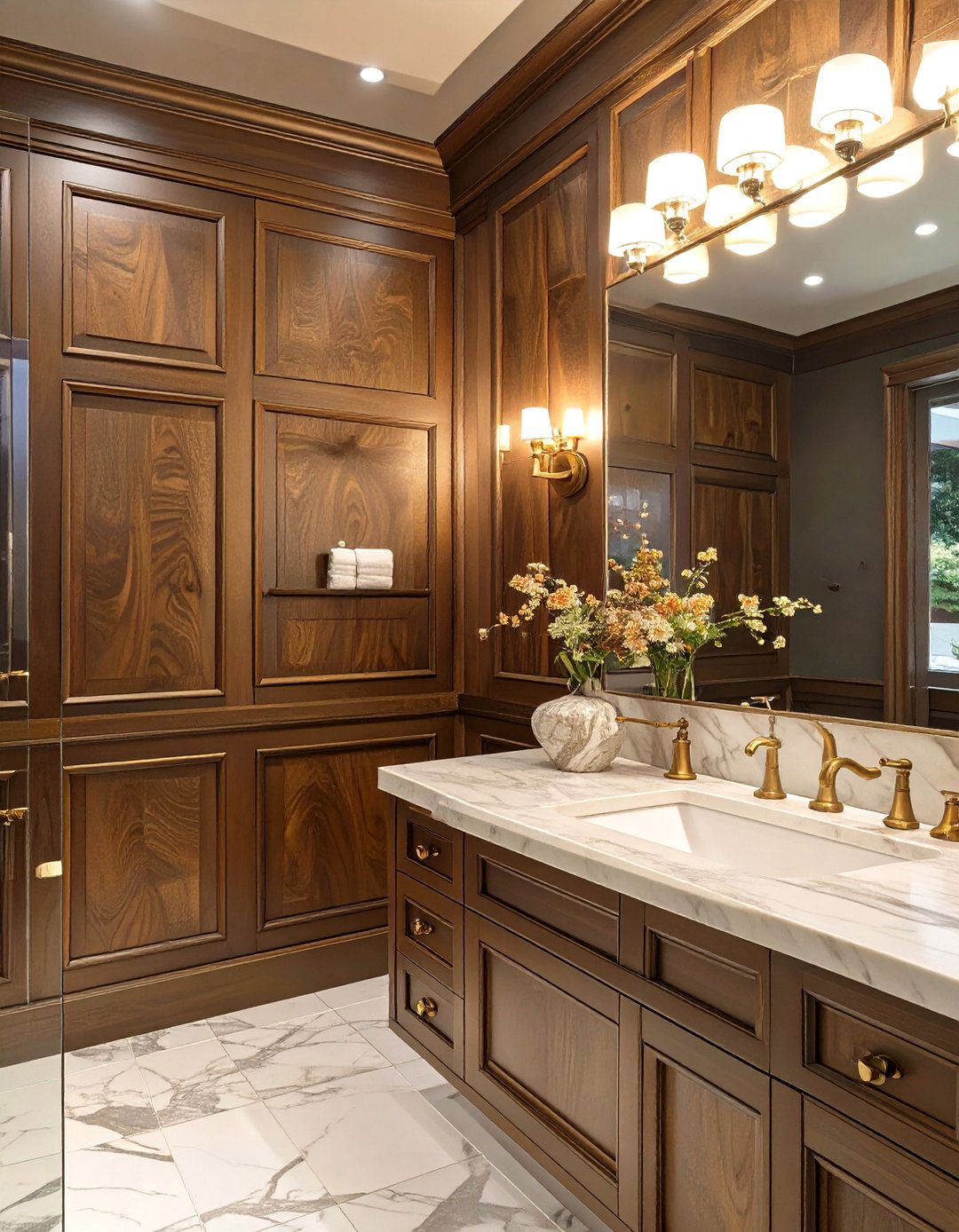 Dark Wood Bathroom Paneling - 30 bathroom wall paneling ideas