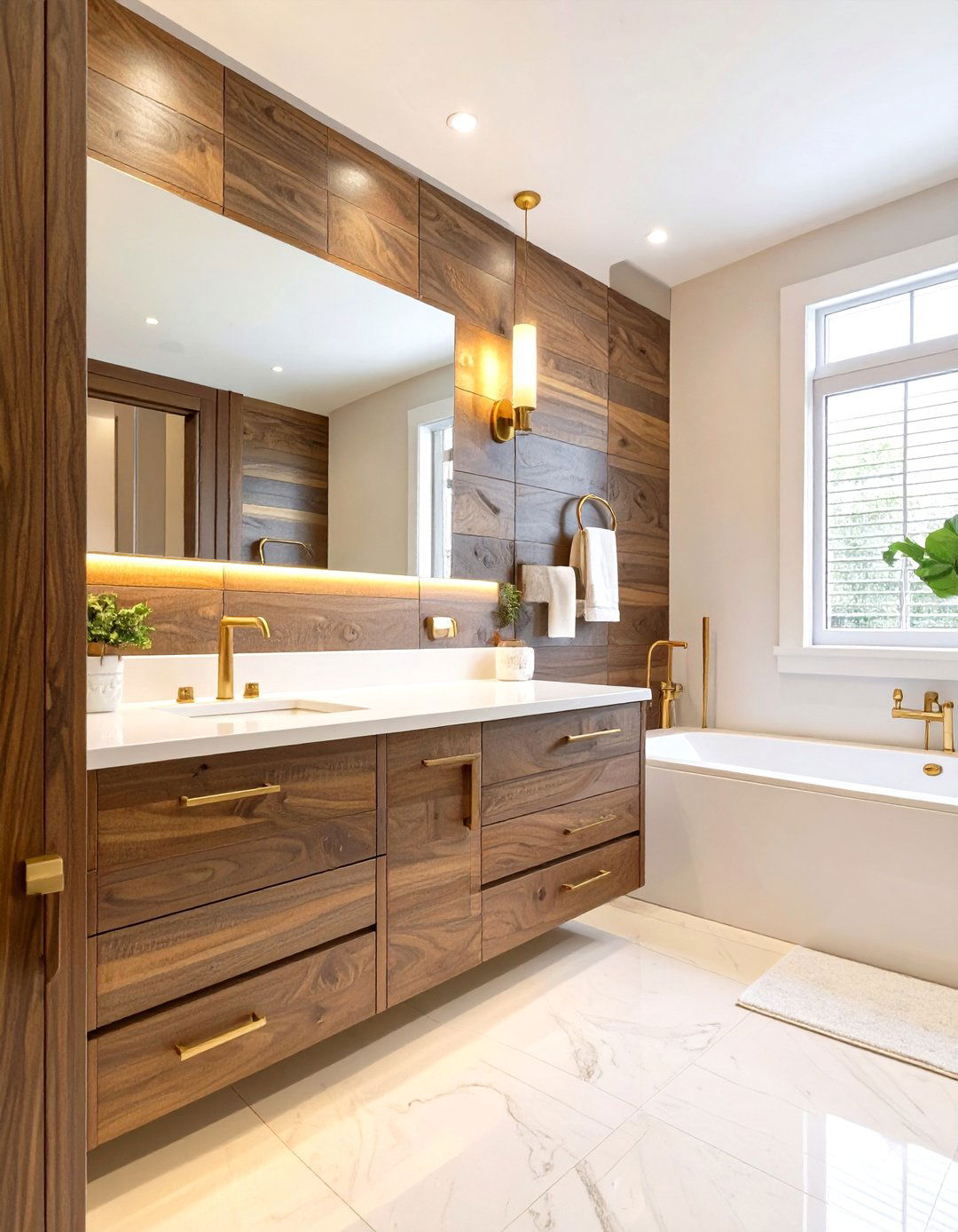 Dark Wood Effect Bathroom Wall Panels - 30 bathroom wall panels ideas