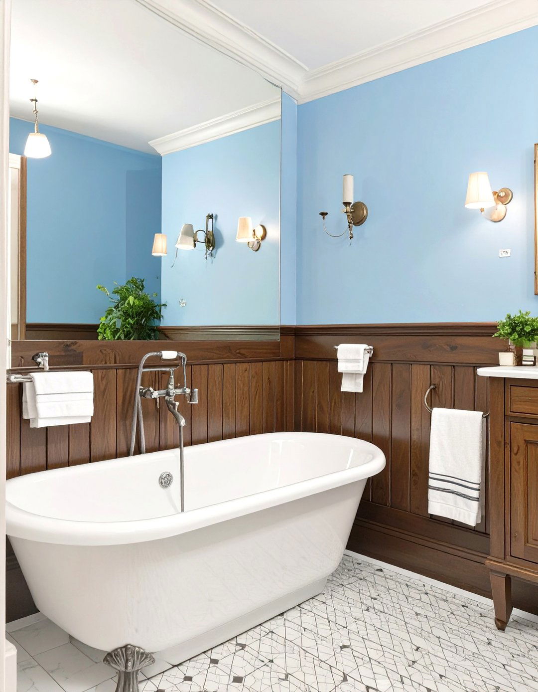 Dark Wood Paneling - 30 victorian bathroom ideas
