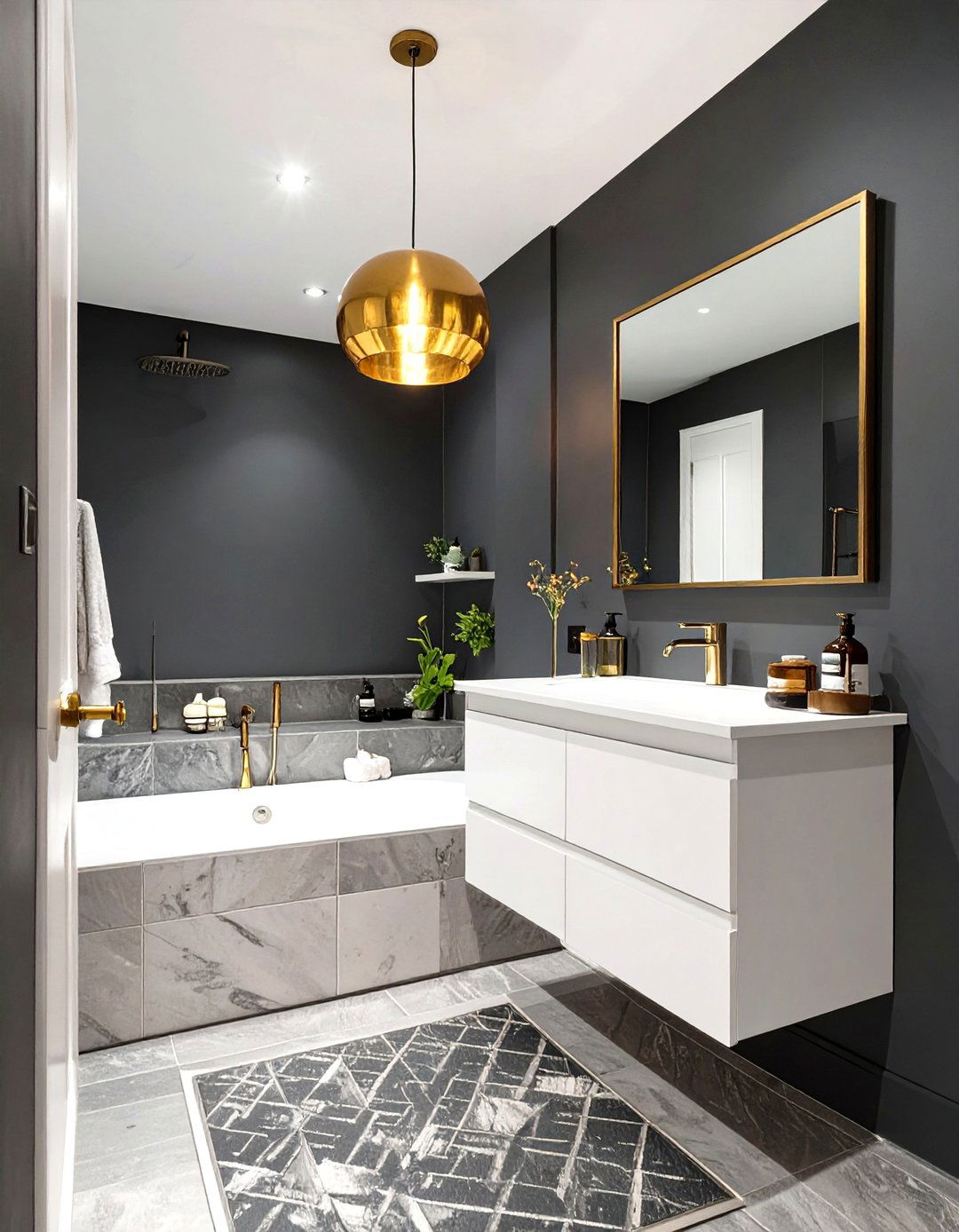 Dark and Dramatic Half Bathroom - 30 half bathroom remodel ideas