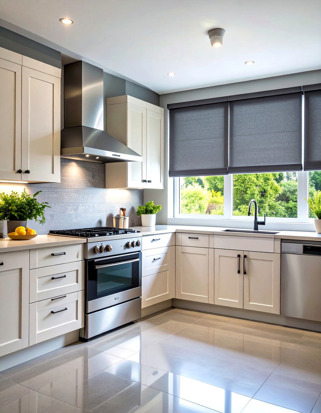 Dark and Dramatic with Blackout Blinds - 30 kitchen blinds ideas