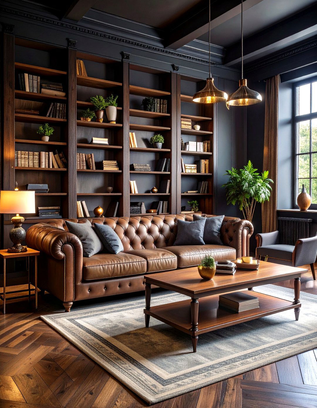 Dark and Moody Academia - 30 living room bedroom ideas
