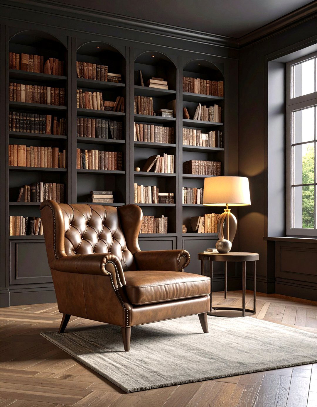 Dark and Moody Academia Living Room - 30 design living room ideas