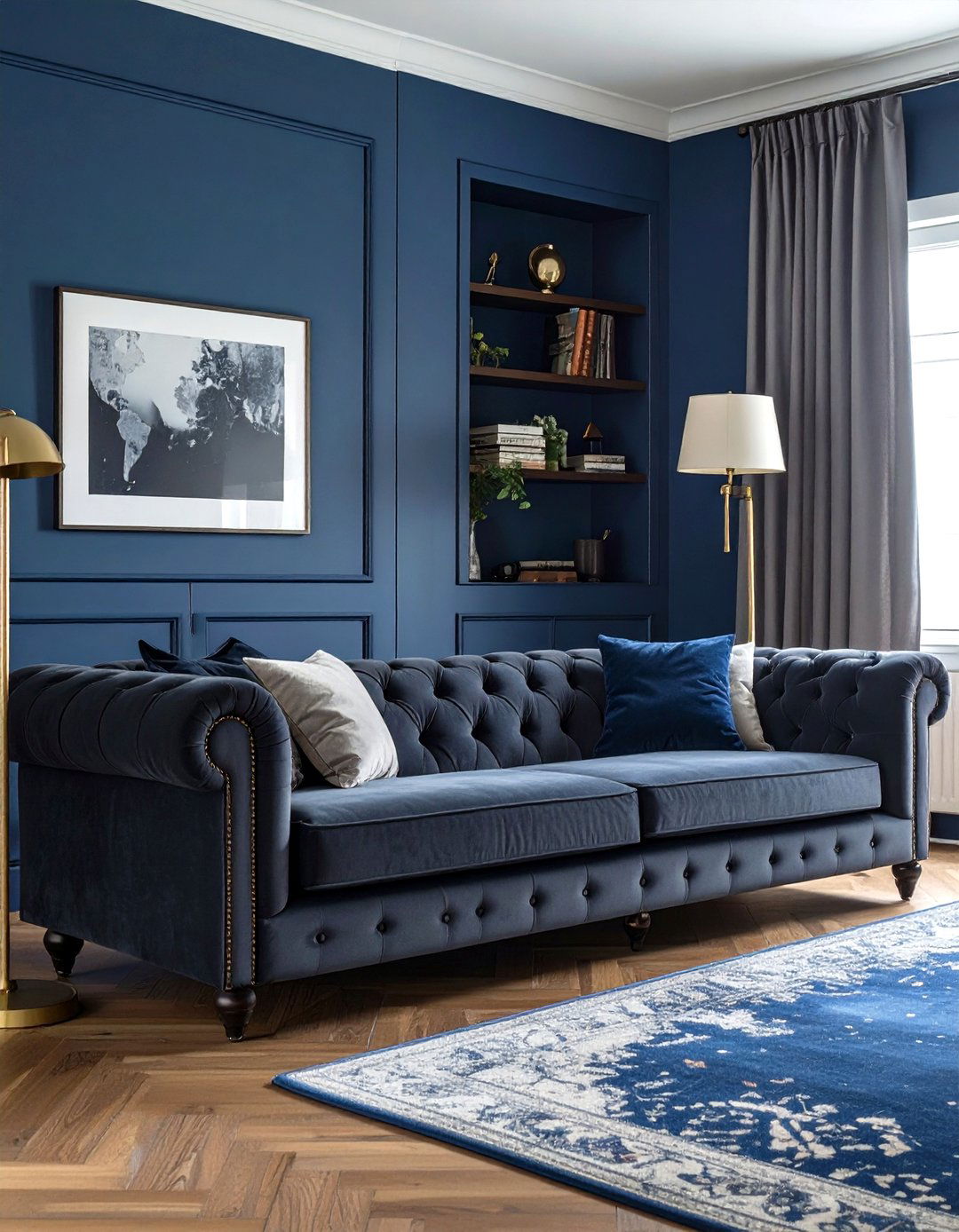 Dark and Moody Academia - 30 how to design a living room with large furniture ideas