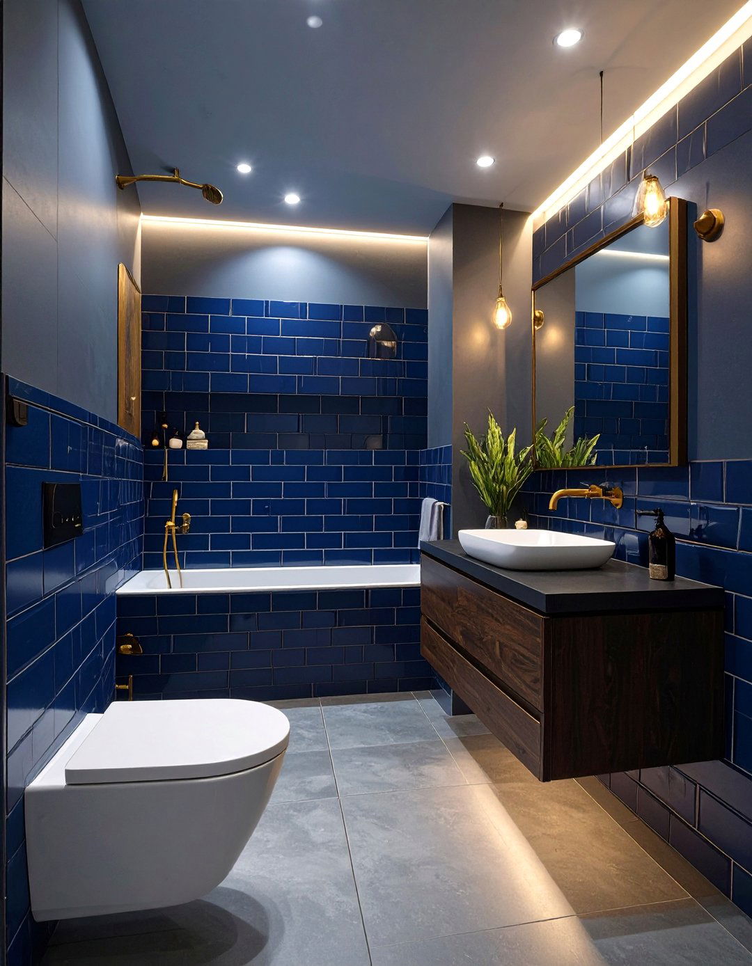 Dark and Moody Bathroom Backsplash - 30 bathroom backsplash ideas