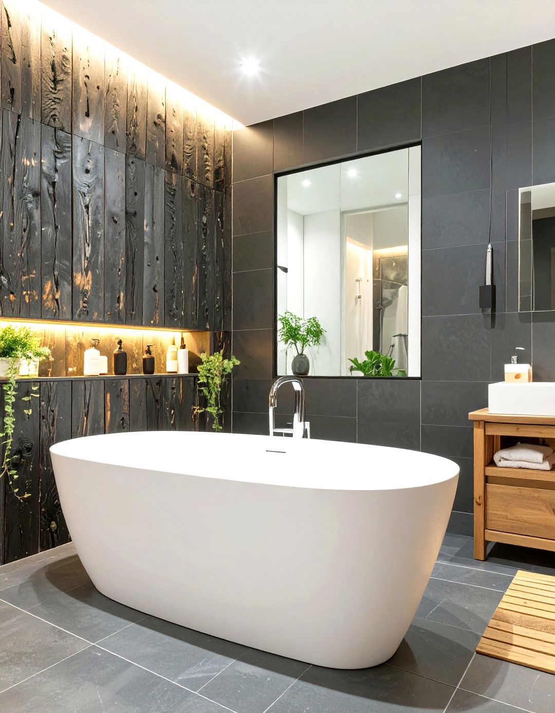 Dark and Moody Bathroom Retreat - 30 japanese bathroom design ideas