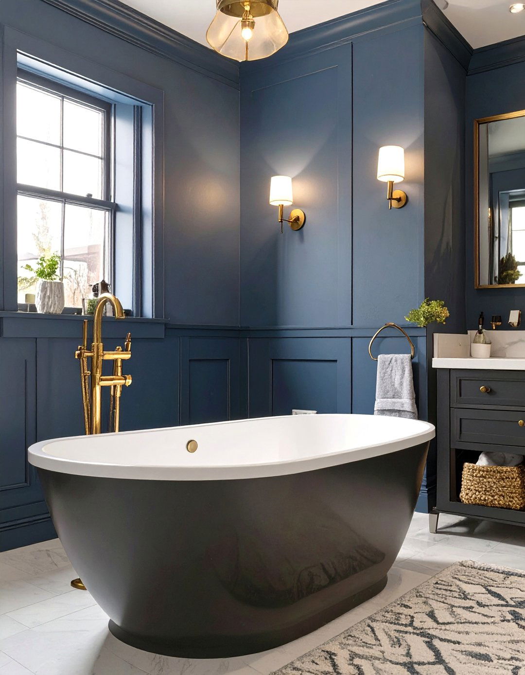 Dark and Moody Bathroom Tub Retreat - 30 bathroom tub ideas