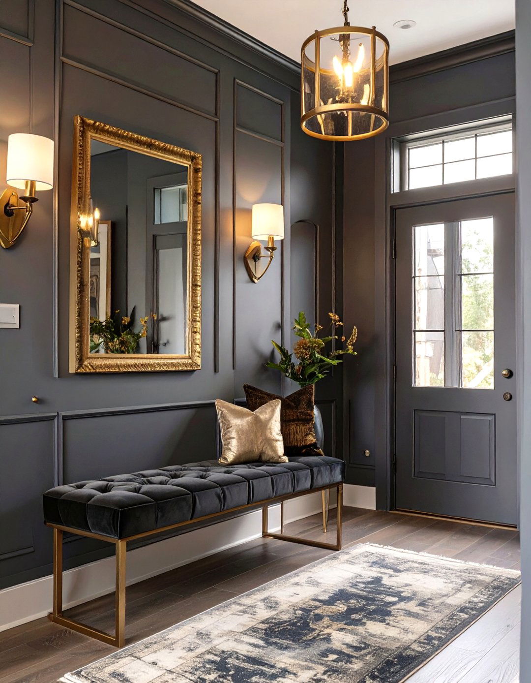 Dark and Moody Entryway - 30 home entryway ideas