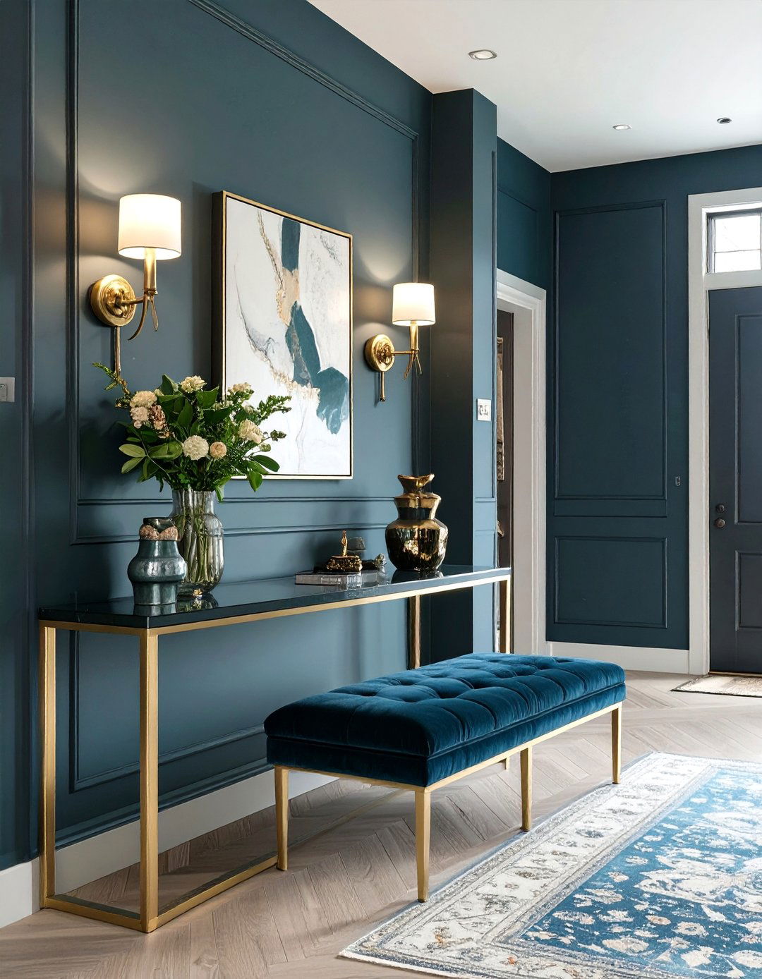 Dark and Moody Entryway - 30 apartment entryway ideas