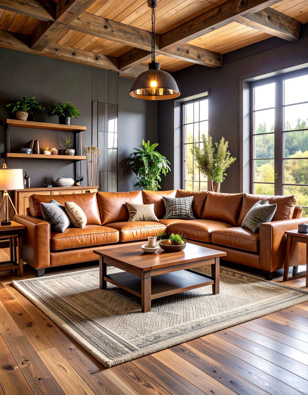 Dark and Moody Farmhouse Den - 30 farmhouse interior design ideas