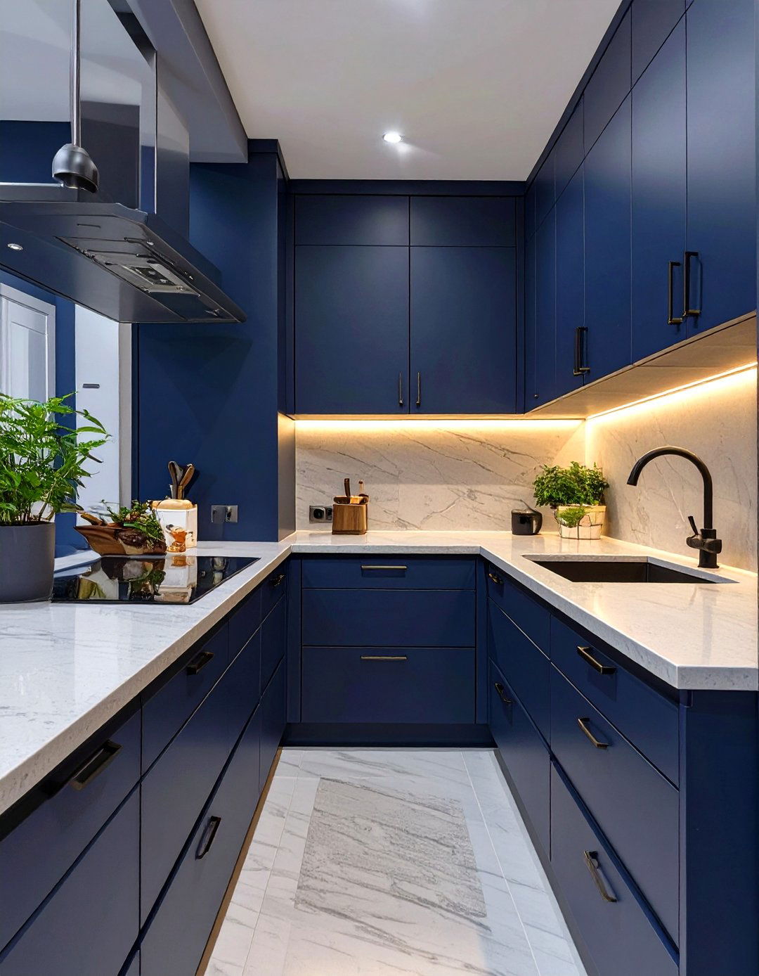 Dark and Moody Kitchen Tones - 30 narrow kitchen ideas