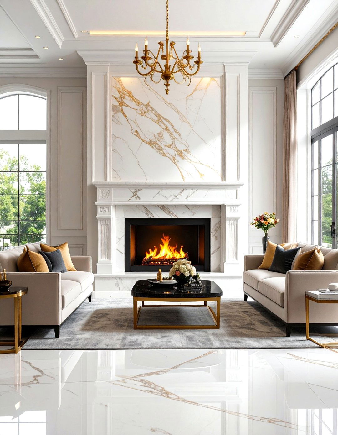 Dark and Moody Library Wall - 30 fireplace accent wall ideas