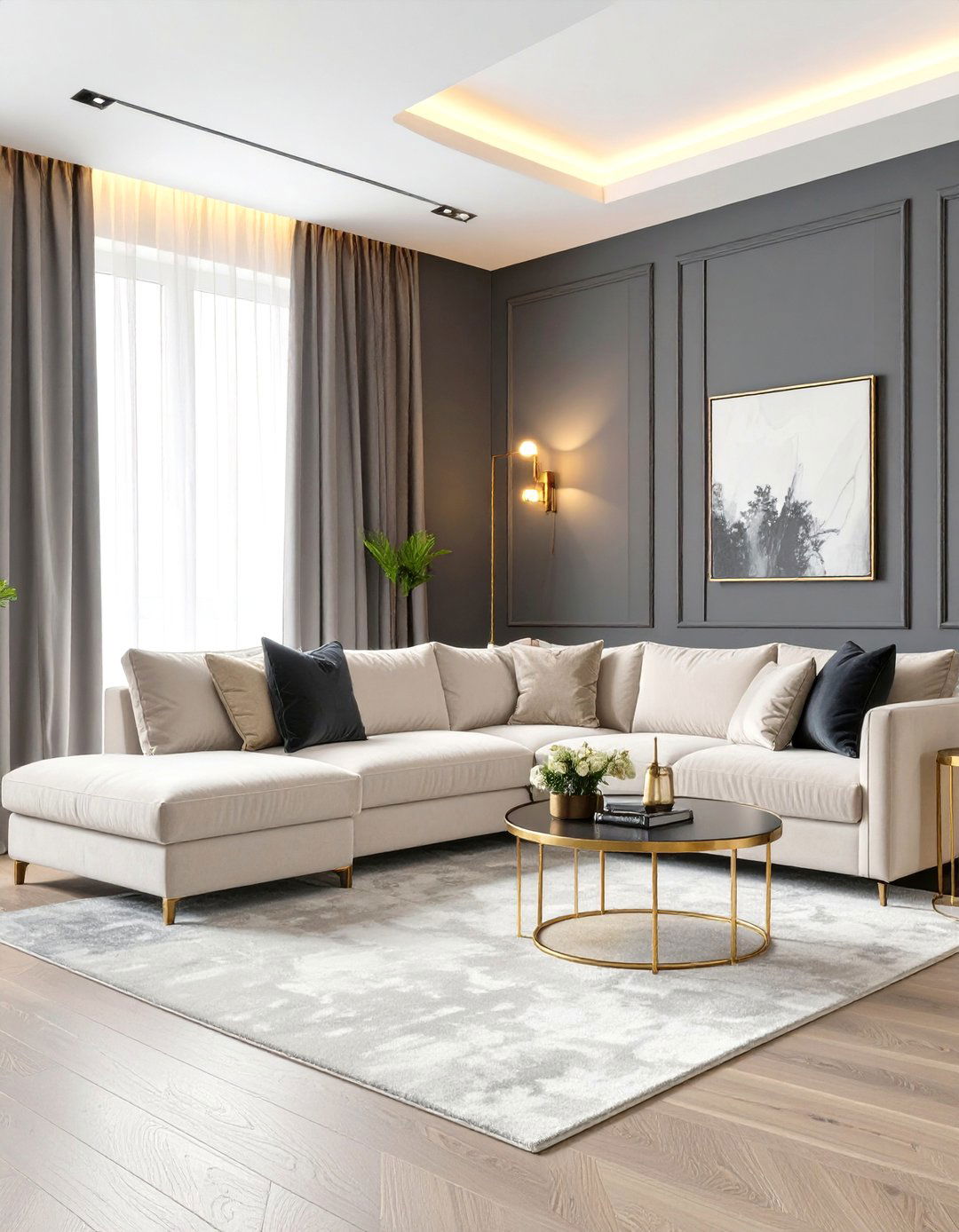 Dark and Moody Living Room - 30 big living room ideas