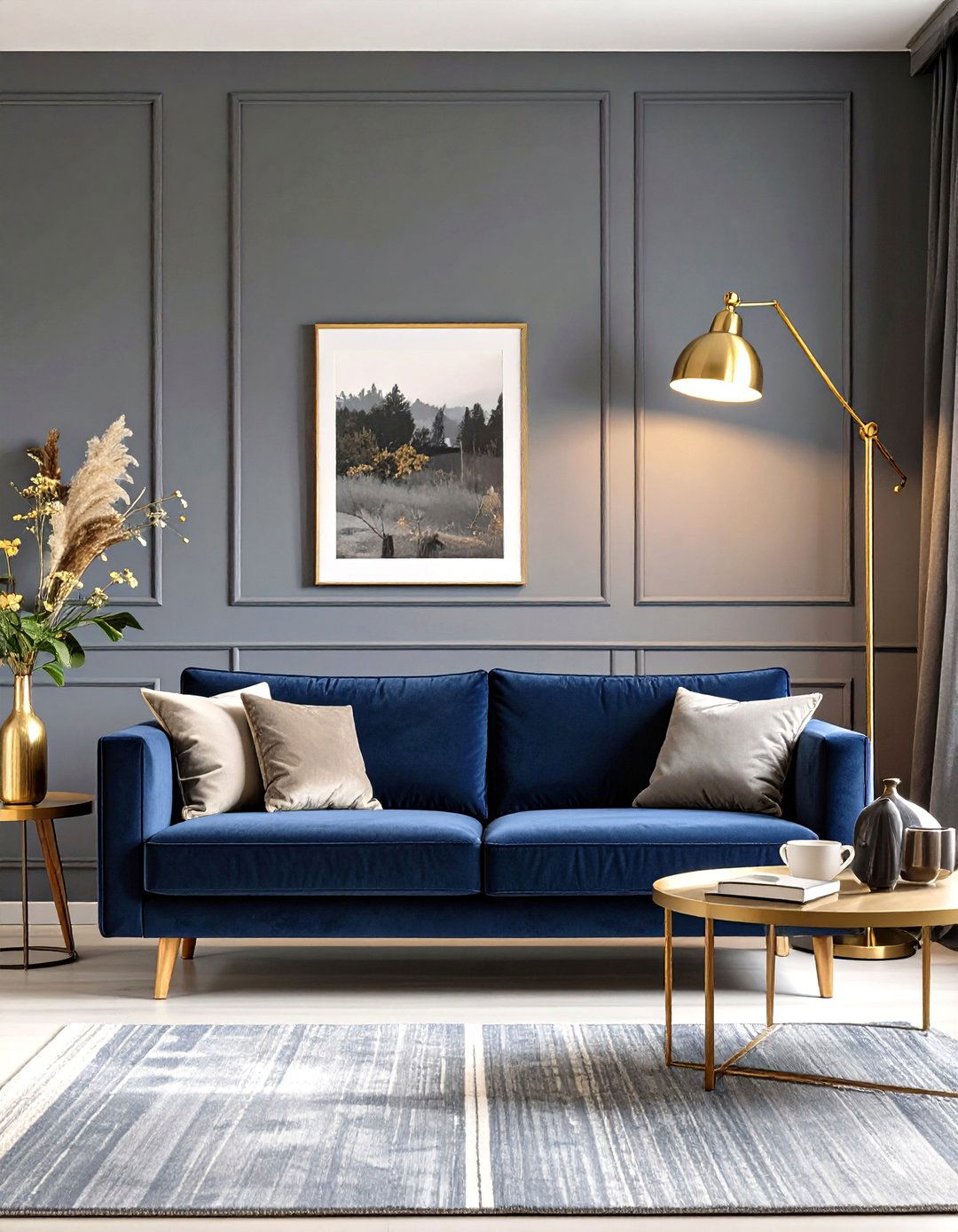 Dark and Moody Minimalist Living Room - 30 minimalist style interior design ideas