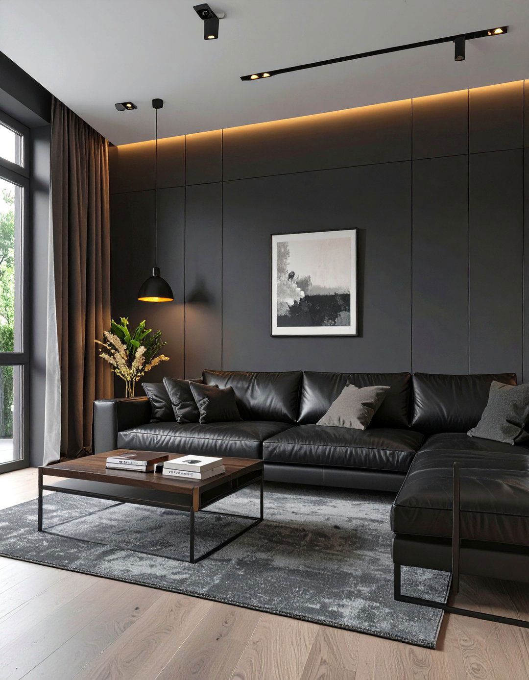 Dark and Moody Minimalist Living Room - 30 ai minimalist living room ideas
