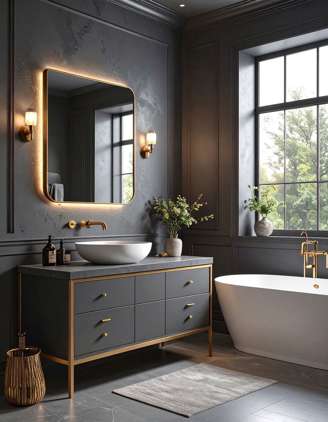 Dark and Moody Paint Colors - 30 very small small half bathroom ideas