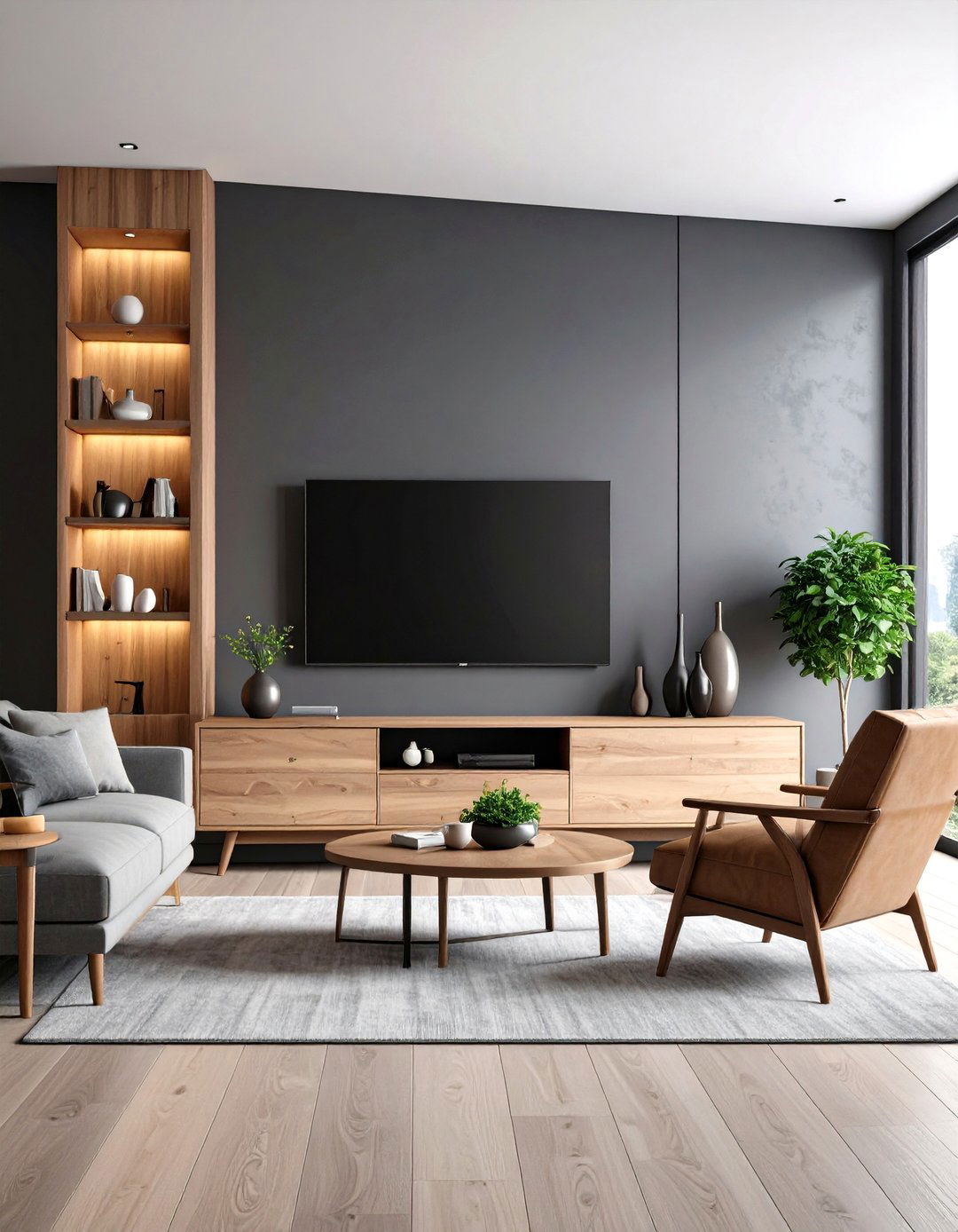 Dark and Moody Paint - 30 accent wall behind tv ideas