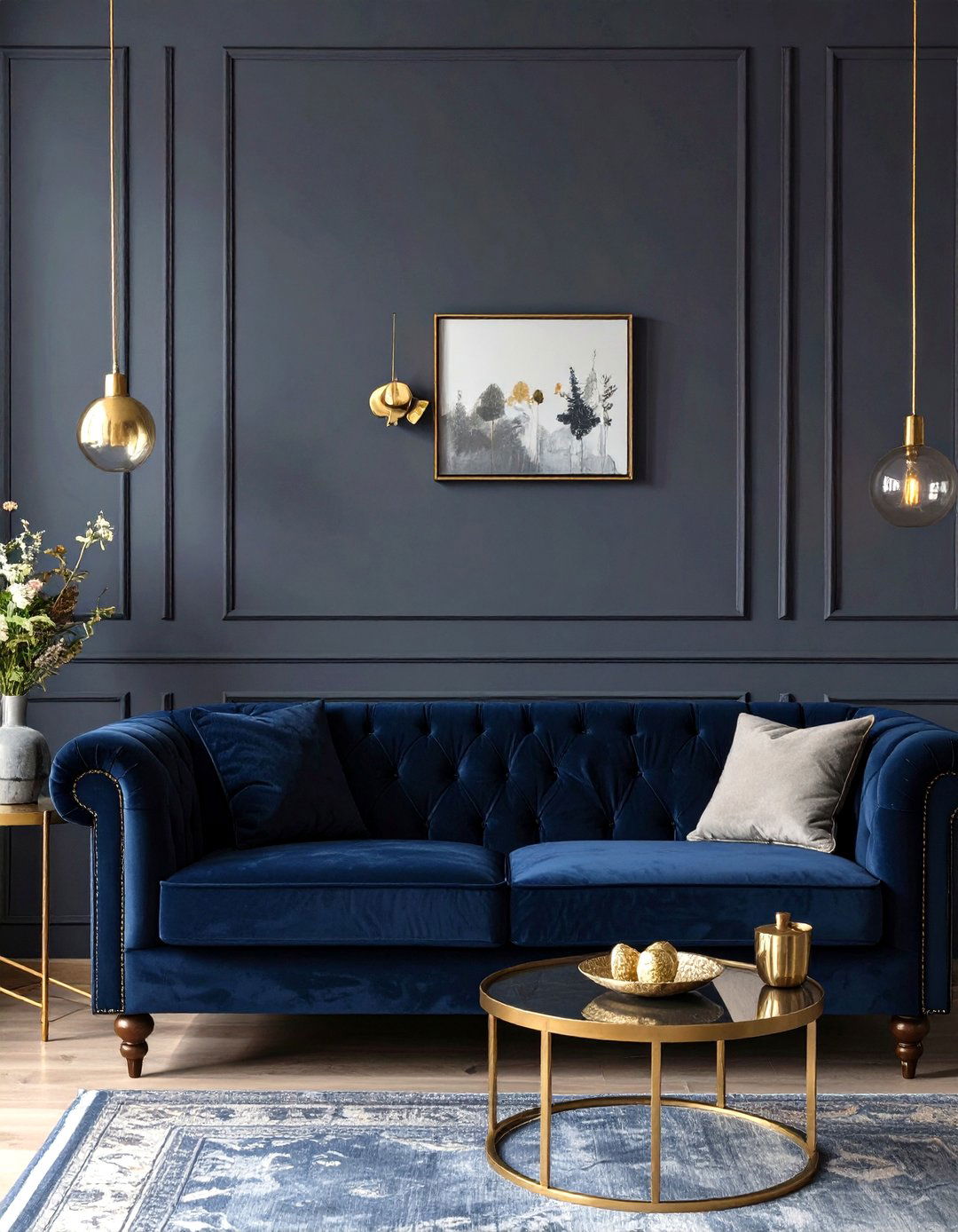 Dark and Moody Small Living Room - 30 modern small modern living room design ideas