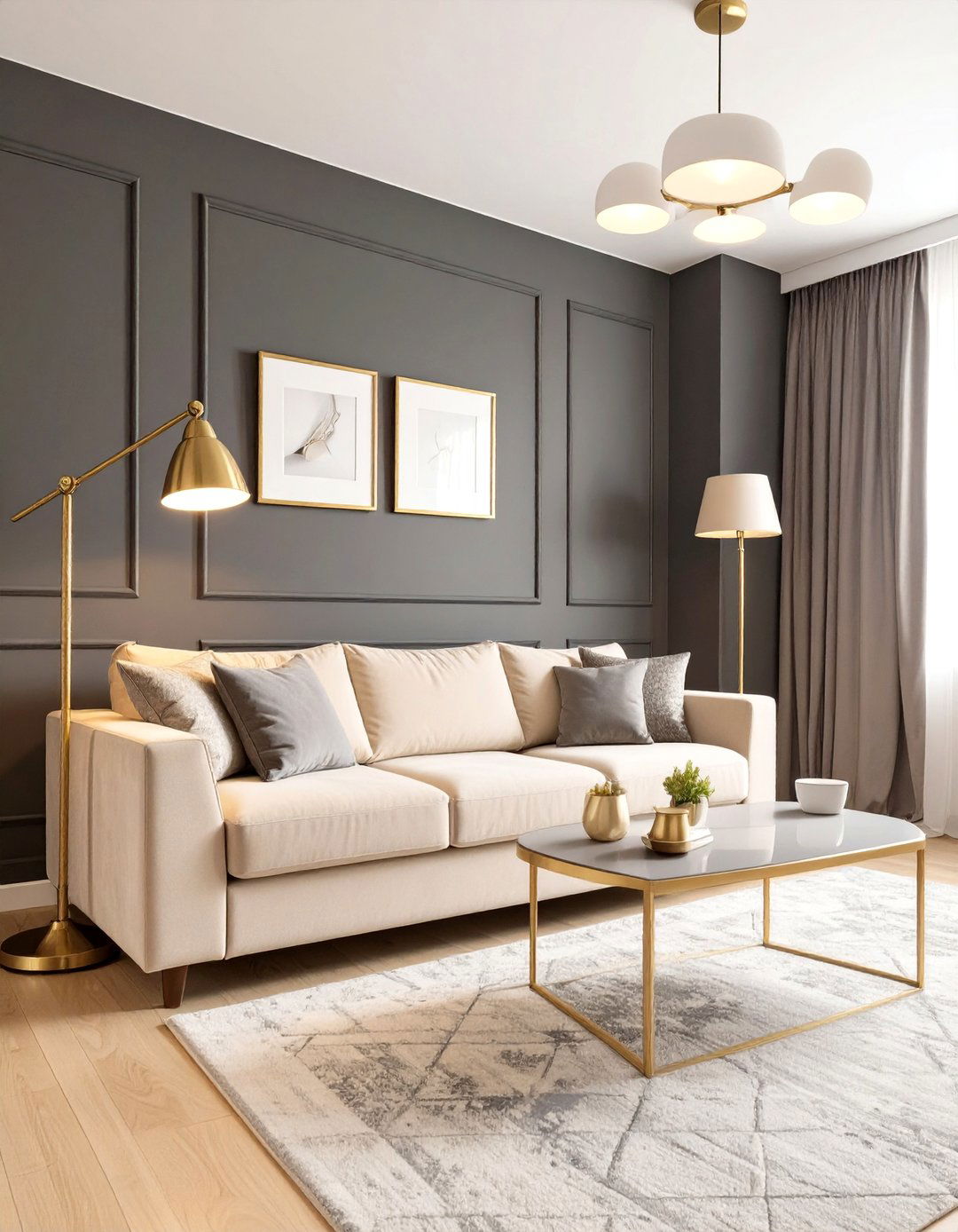 Dark and Moody Small Living Room - 30 apartment small living room ideas