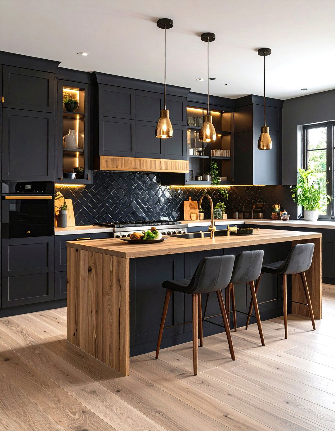 Dark and Moody Tile Tones - 30 kitchen backsplash ideas 2025