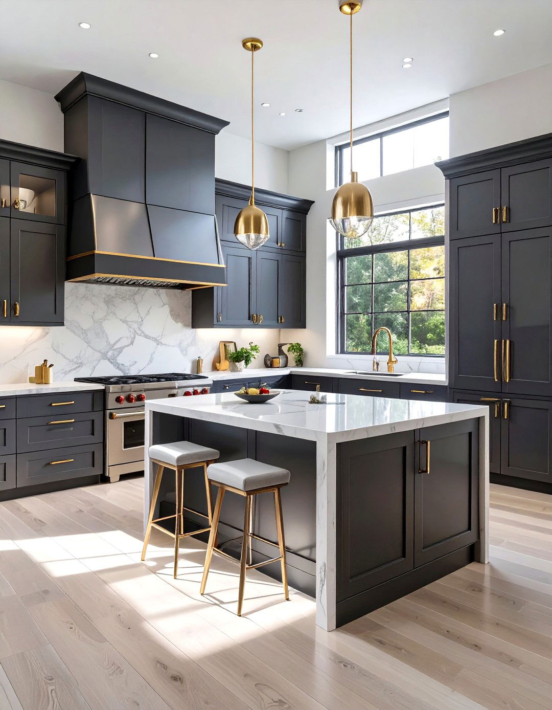 Dark and Moody U Shaped Kitchen Design - 30 u shaped kitchen designs