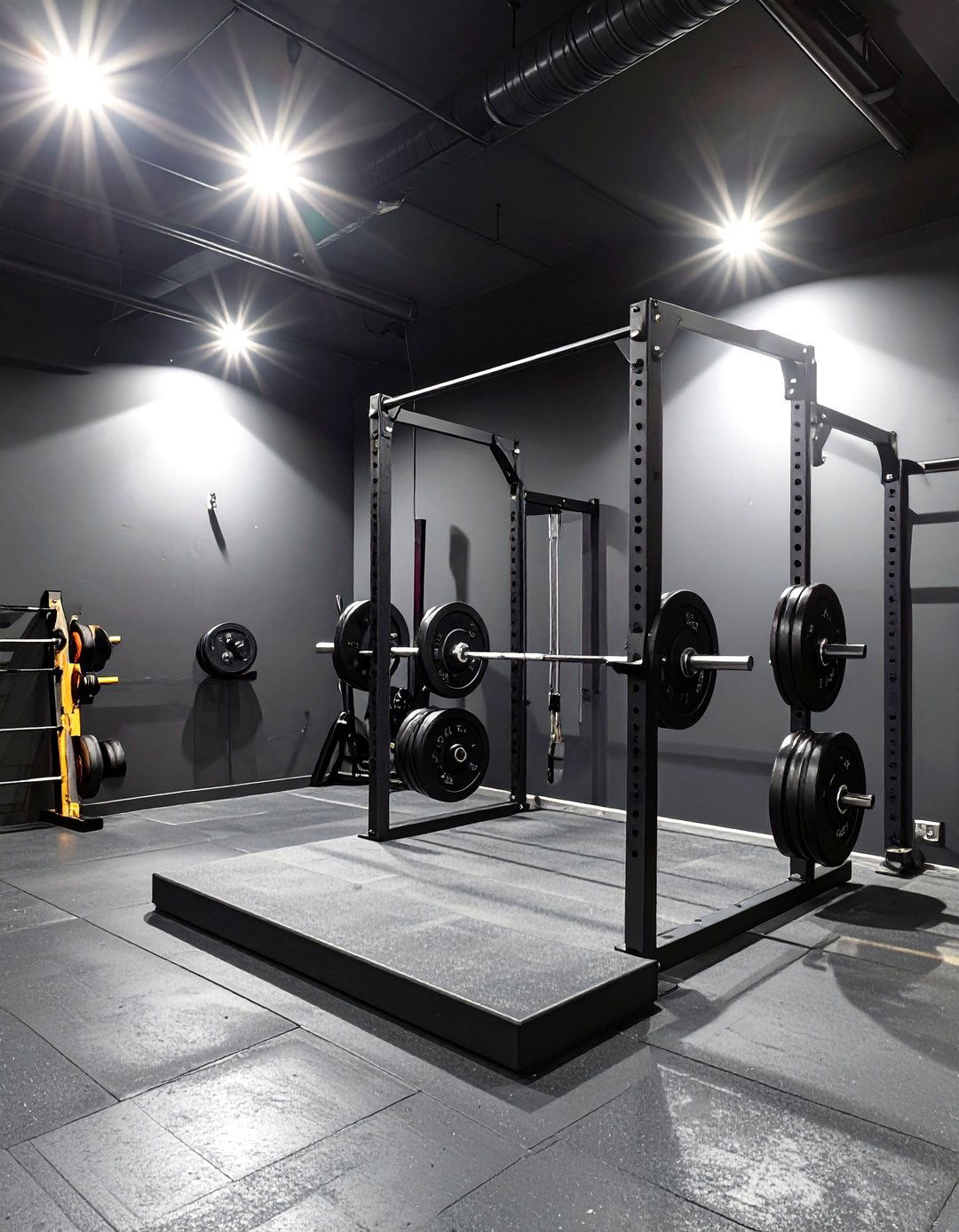 Dark and Moody Weightlifting Den - 30 basement gym ideas