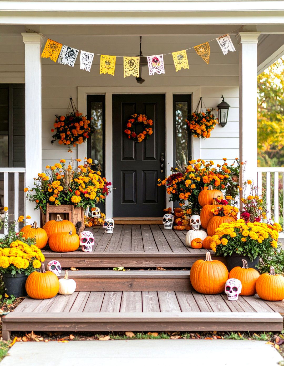 Day of the Dead Porch - 30 halloween porch ideas