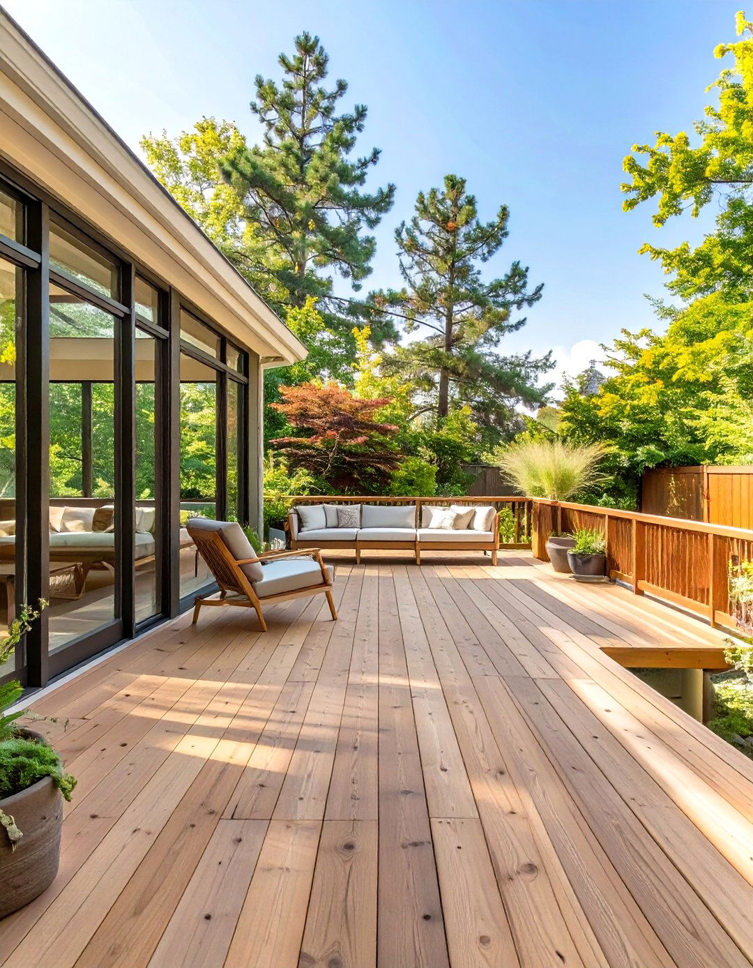 Deck Attached to a Sunroom - 30 simple deck designs  pictures