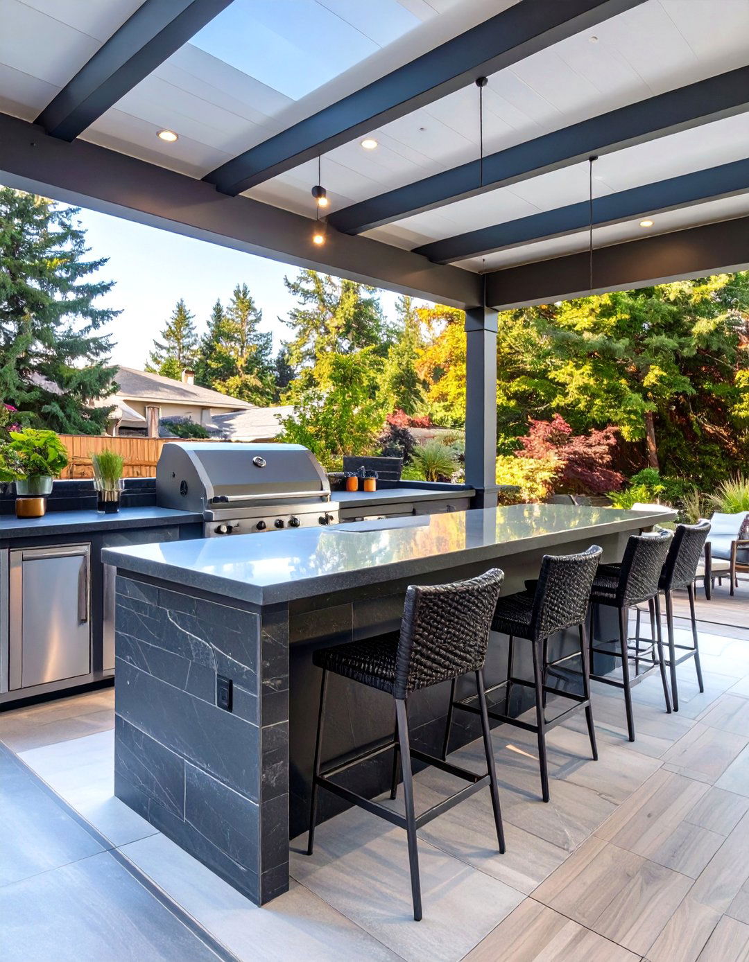 Deck Bar and Grill Station - 30 deck furniture ideas