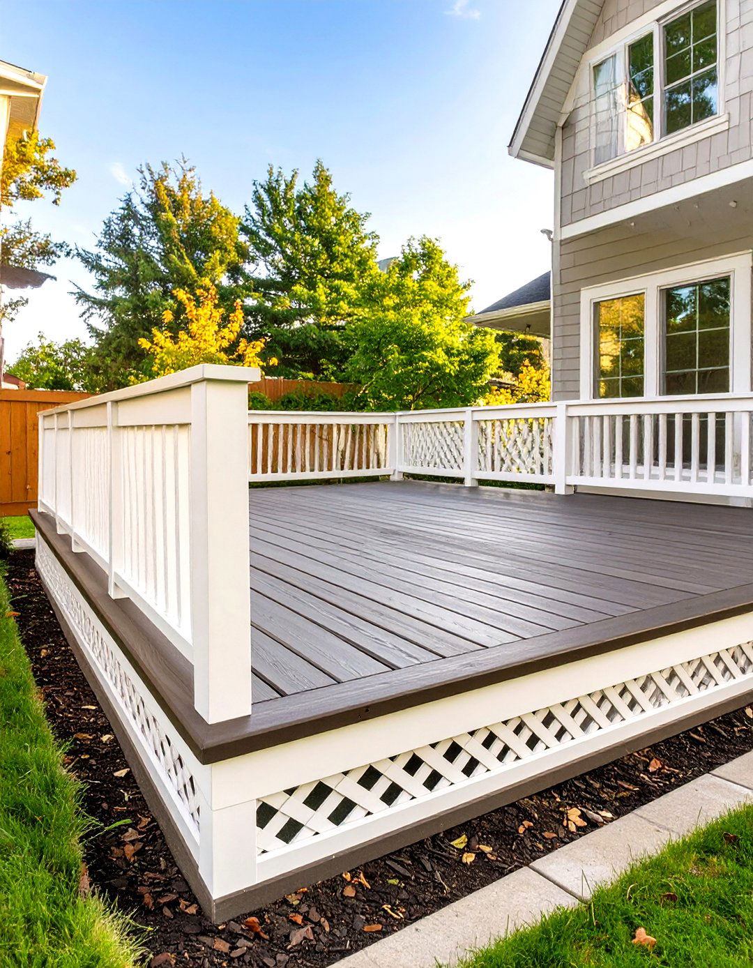Deck Skirting with Lattice - 30 simple deck ideas