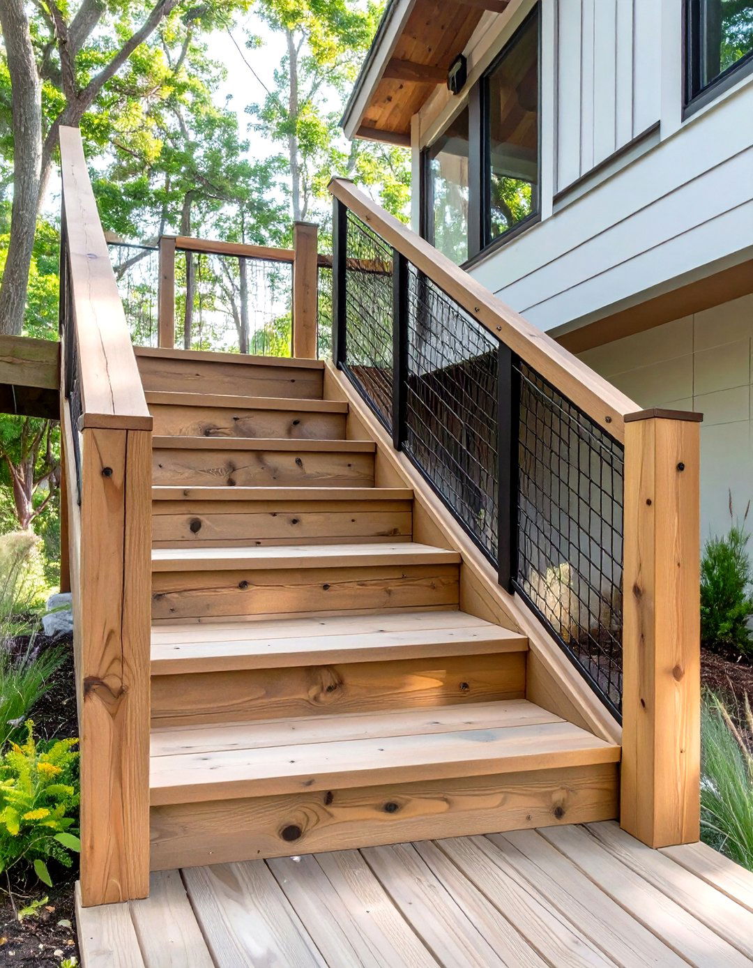 30 Deck Stair Ideas for Stylish Backyard Transitions - We Love Home Blog