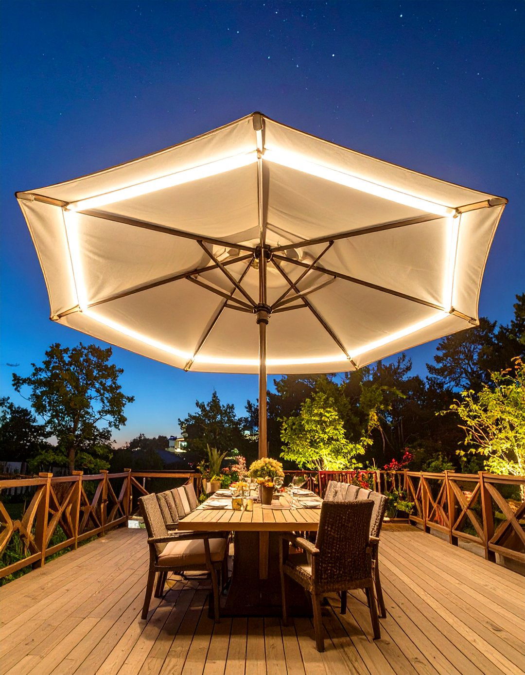 Deck Umbrella Lighting - 30 deck lights ideas
