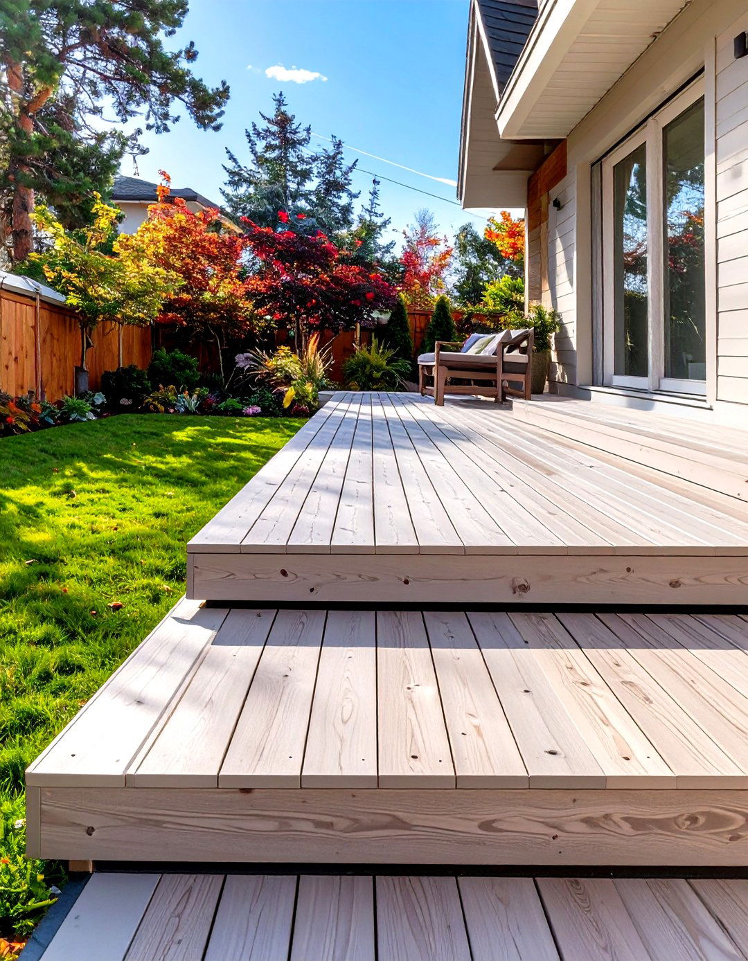 Deck with Stepped Edges - 30 simple deck ideas