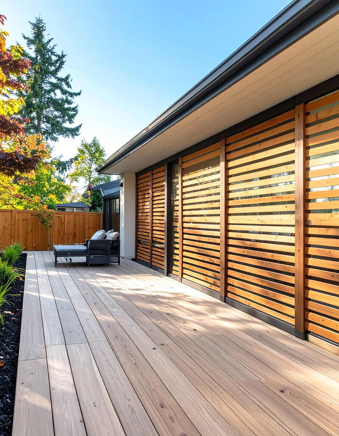 Deck with a Privacy Screen - 30 simple deck designs  pictures