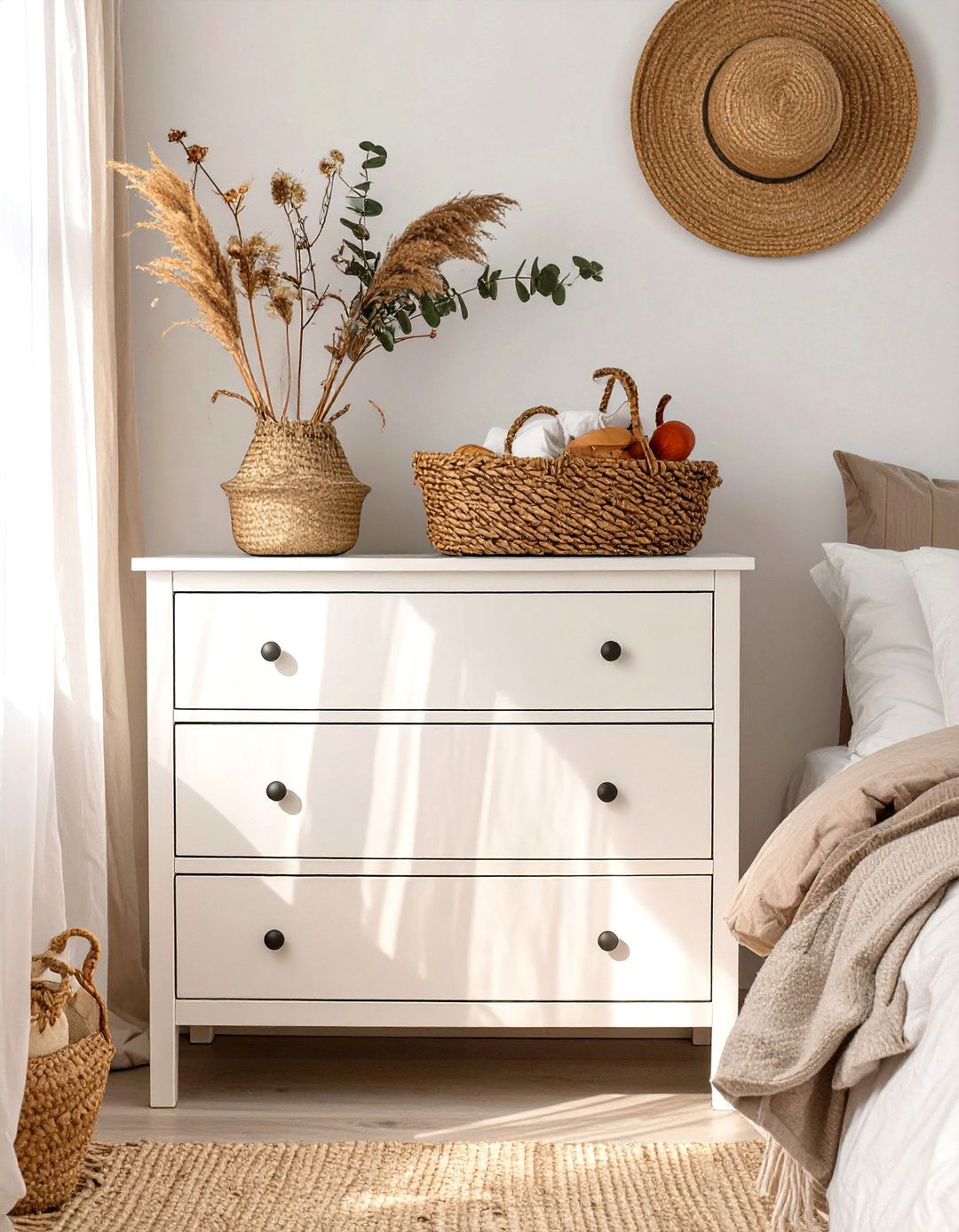 Decluttered Surfaces with Hidden Storage Boxes - 30 simple bedroom ideas