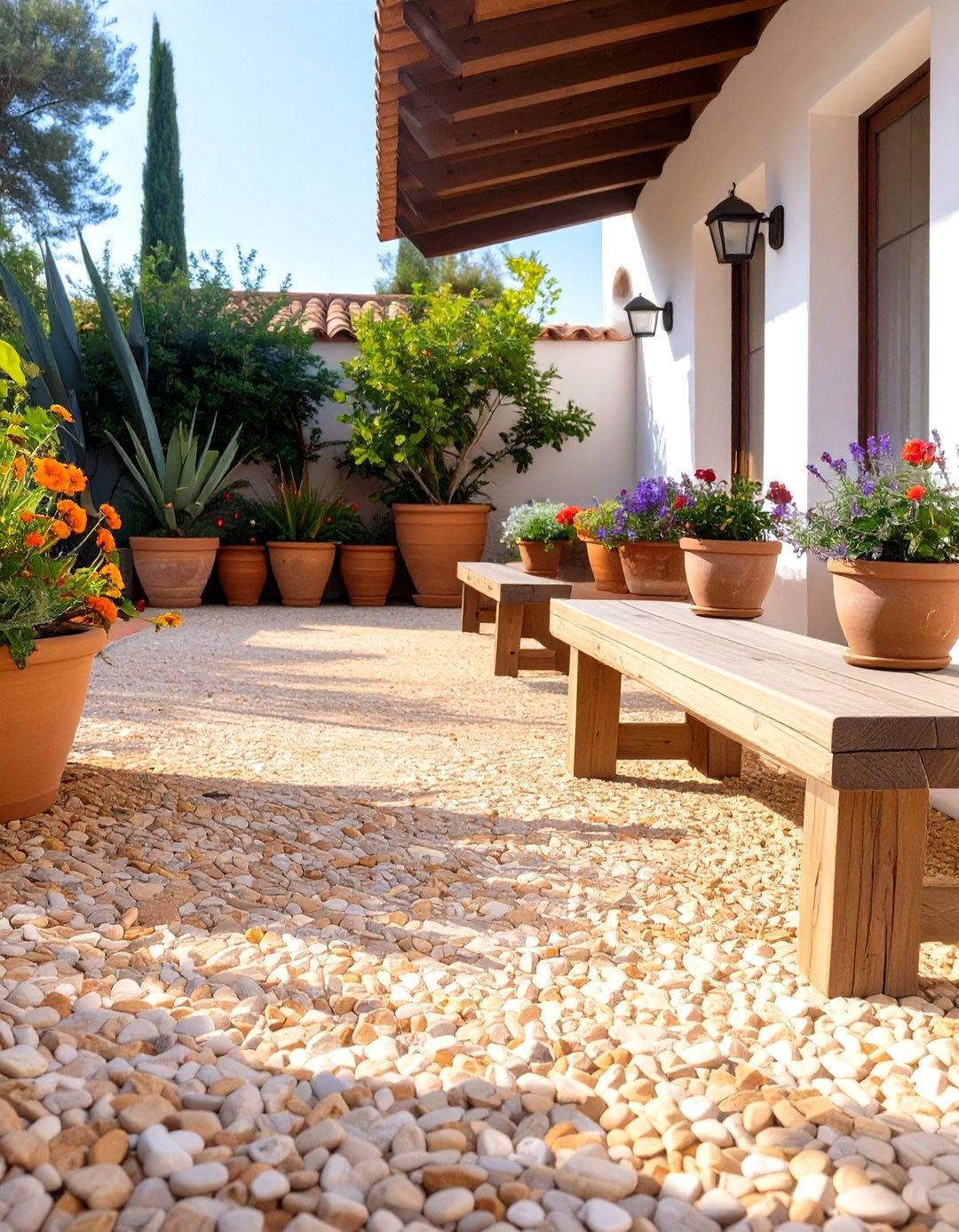 Decomposed Granite Patio Surface - 30 cheap patio floor ideas