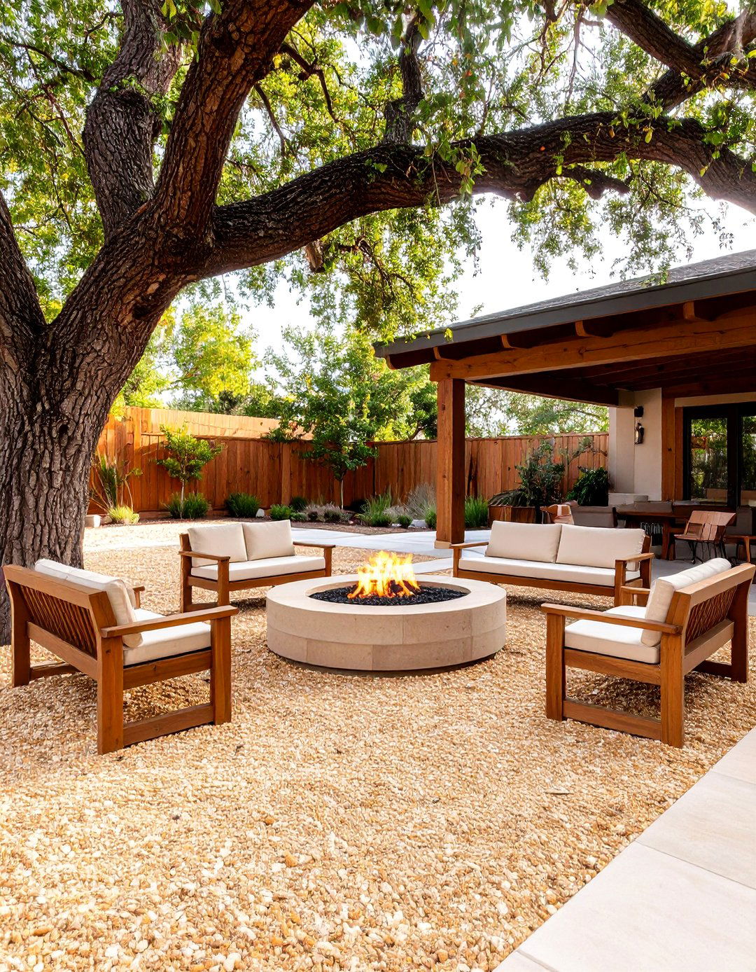 Decomposed Granite Seating Area - 30 backyard floor ideas