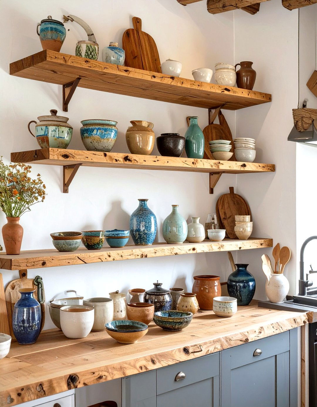 Decorating with Handmade Pottery - 30 what is wabi-sabi interior design ideas