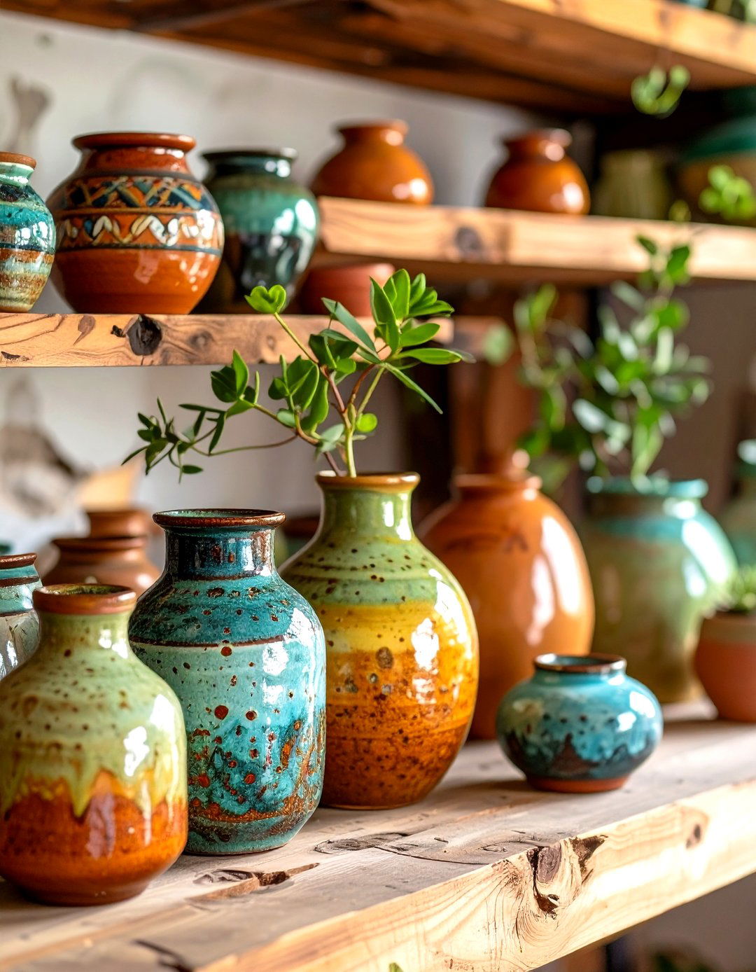 Decorating with Handmade Pottery - 30 what is bohemian interior design ideas