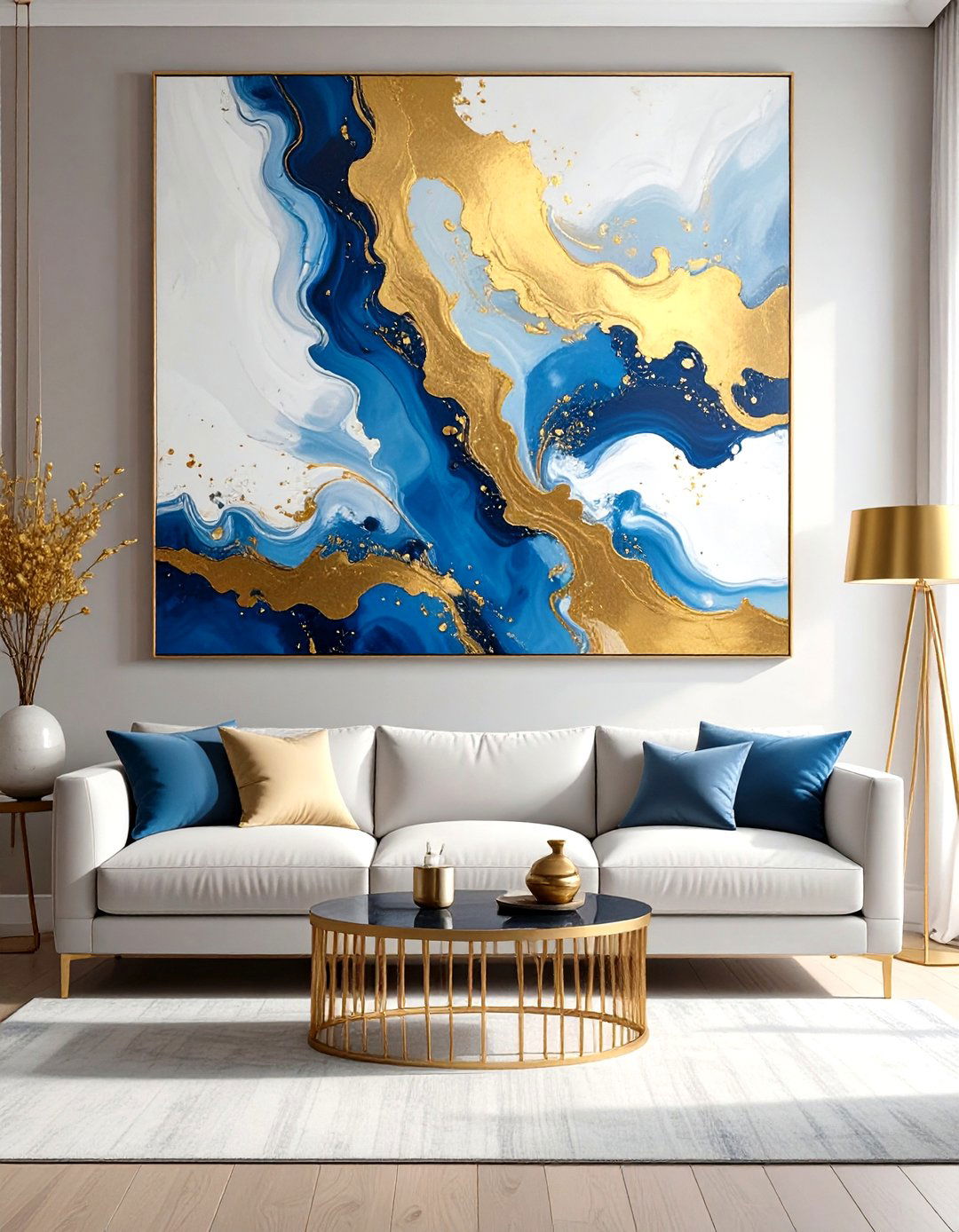 Decorating with Oversized Art - 30 sitting room decor ideas