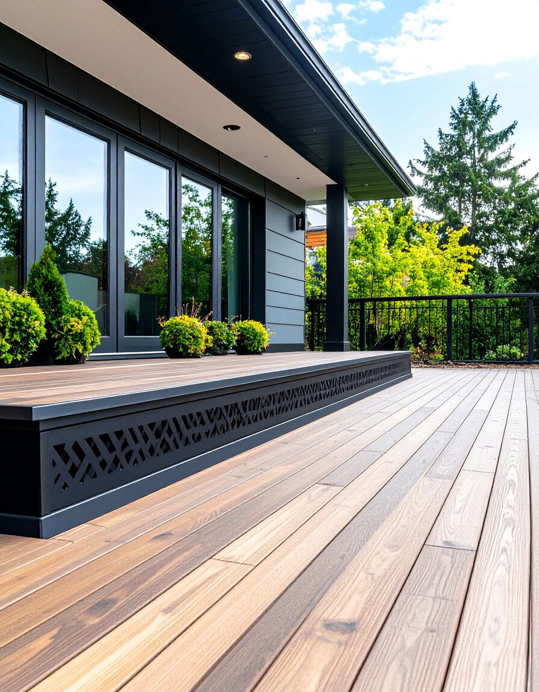 Decorative Metal Panel Deck Skirting - 30 porch skirting deck skirting ideas