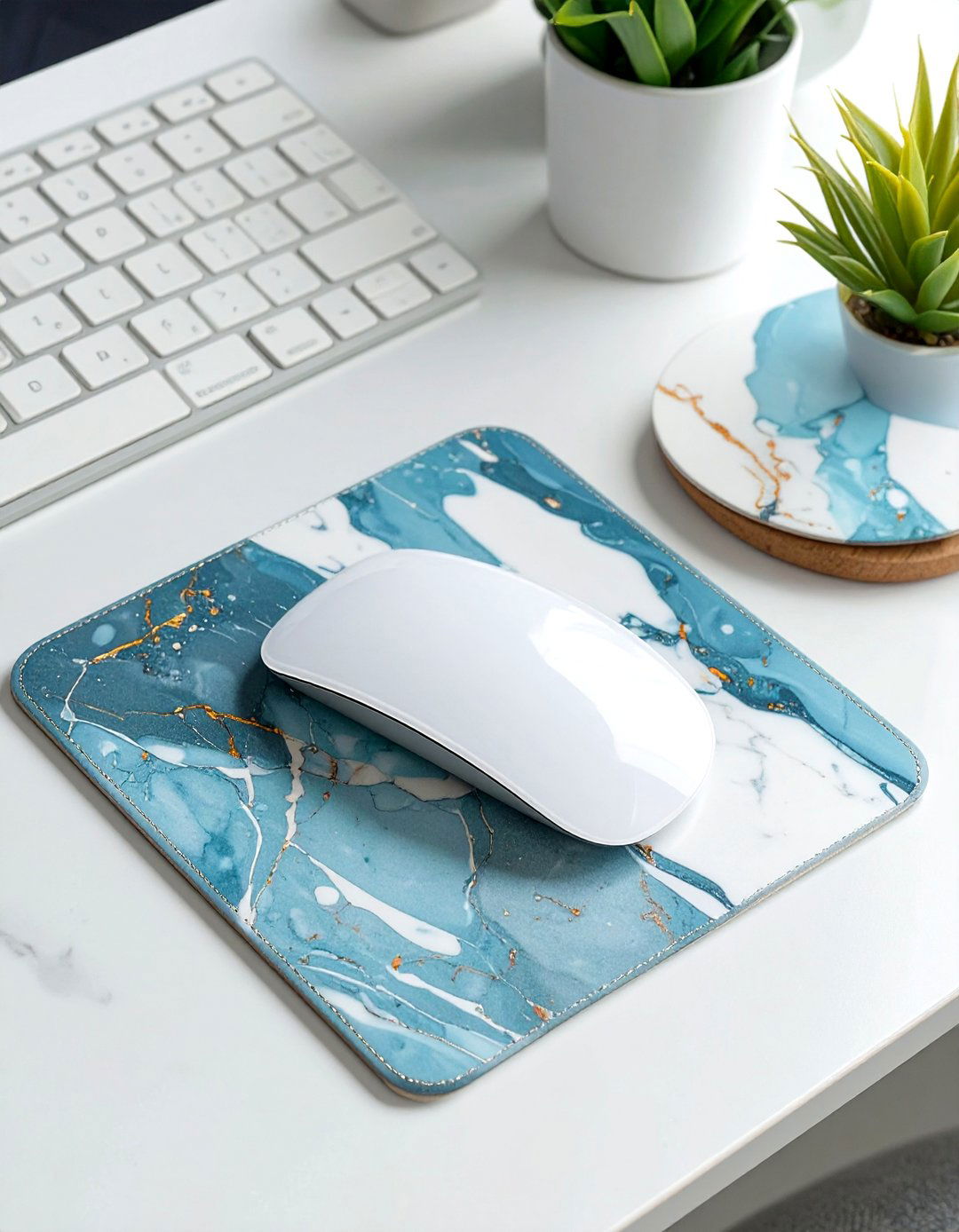 Decorative Mouse Pad and Coaster - 30 small office cubicle decoration ideas
