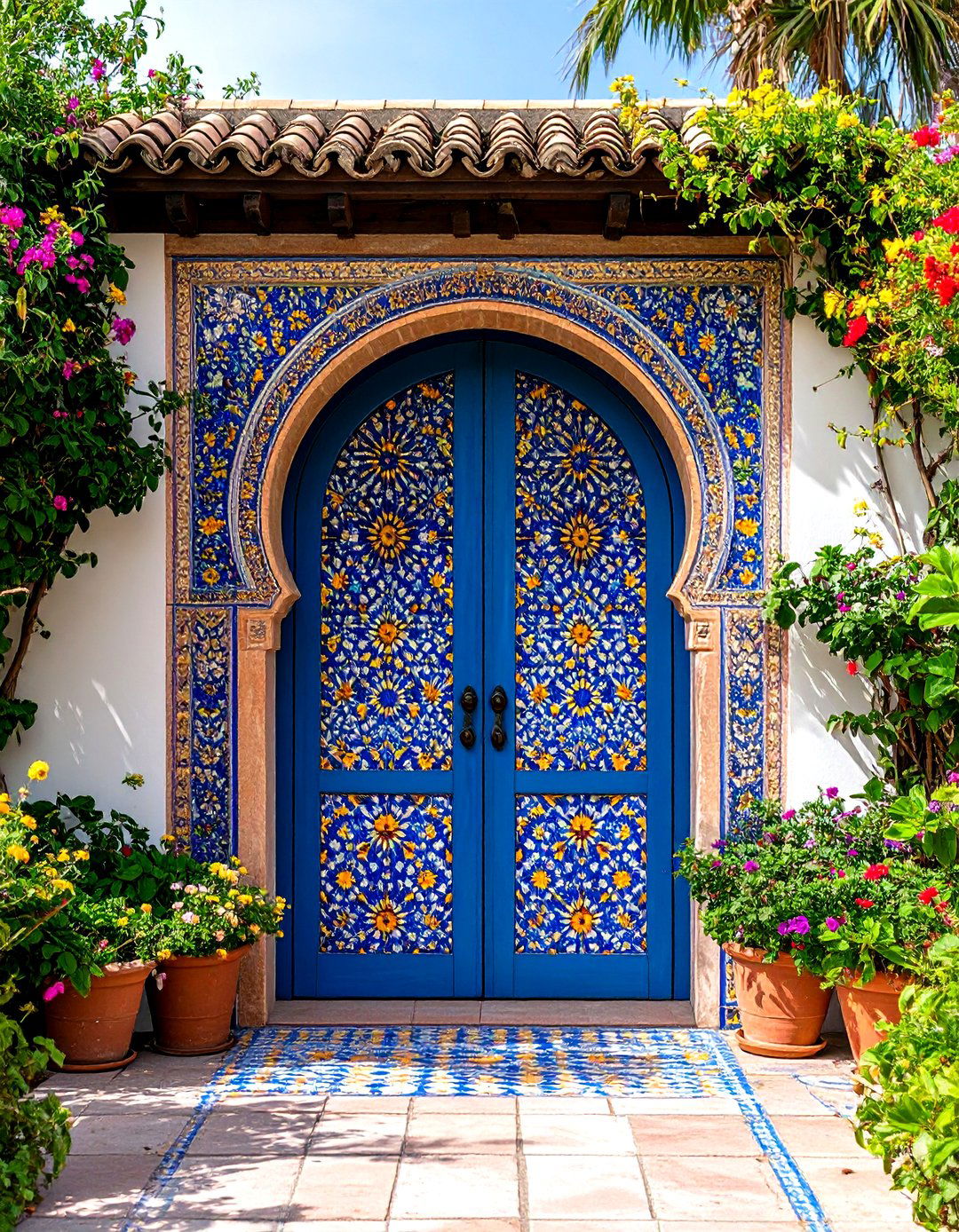 Decorative Tile Inlay Garden Gate - 30 diy garden gate ideas