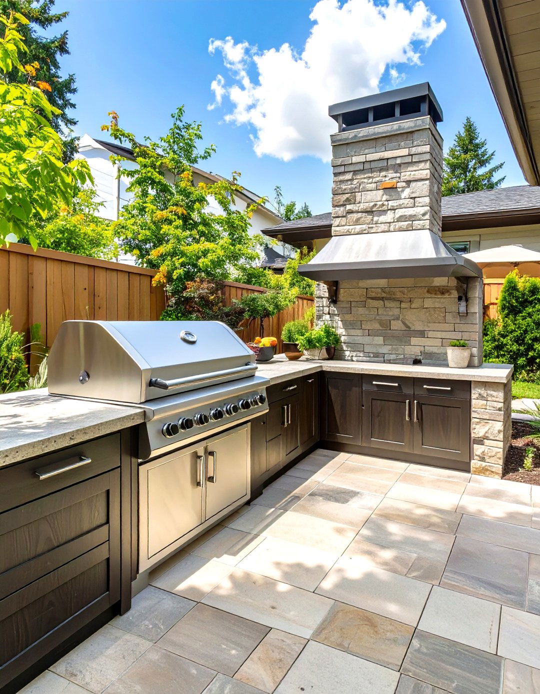 Dedicated Grilling Station with Storage - 30 outdoor living ideas