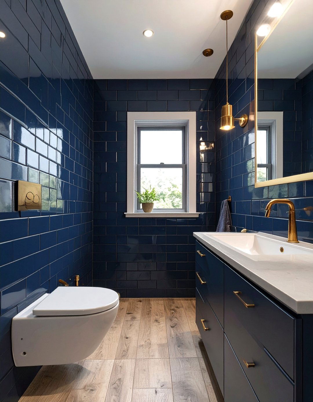 Deep Blue Bathroom Tiles - 30 bathroom tiles ideas