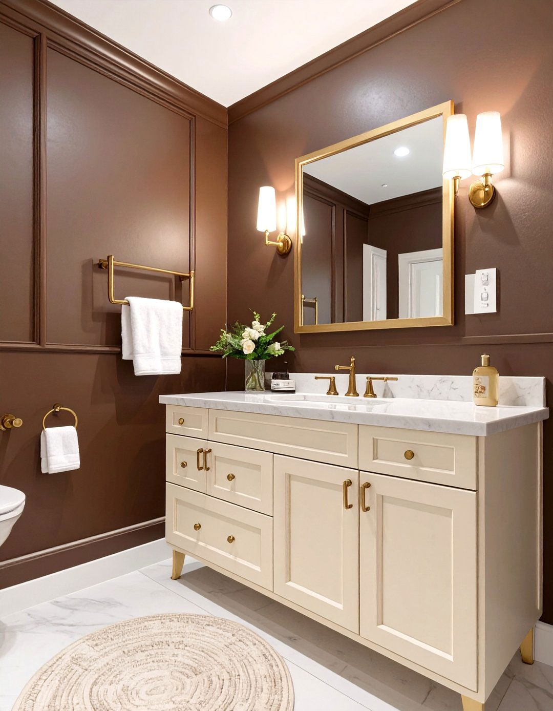 Deep Brown Chocolate Bathroom - 30 bathroom colors ideas