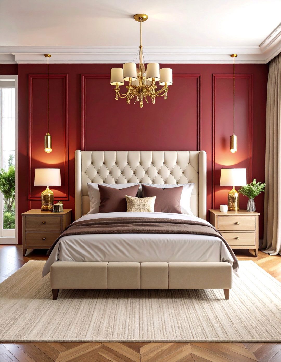 Deep Burgundy Red Bedroom Walls - 30 red bedroom ideas