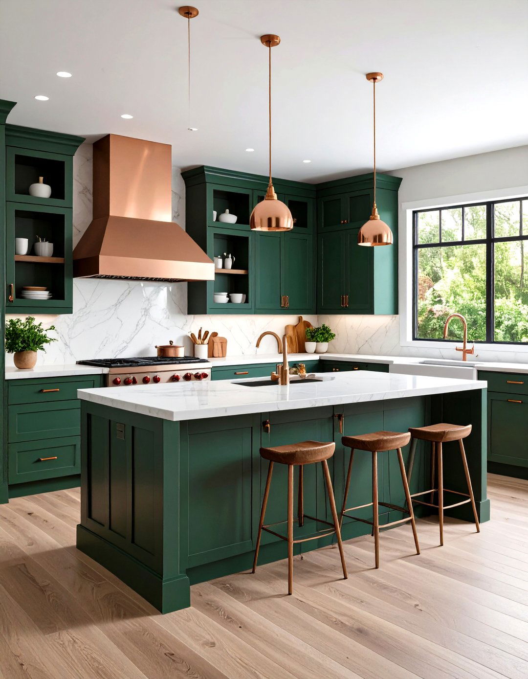 Deep Forest Green Kitchen Cabinets - 30 kitchen cabinets paint ideas